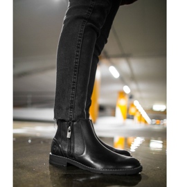 Muške čizme kožne Big Star crne EE174287 crno 1