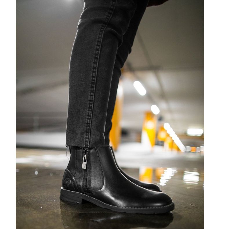 Muške čizme kožne Big Star crne EE174287 crna 1