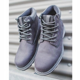 Muške čizme za planinarenje Kožne Big Star crne EE174228 crna 1