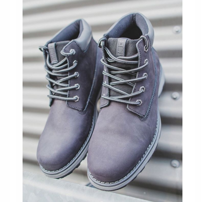 Muške čizme za planinarenje Kožne Big Star crne EE174228 crna 1