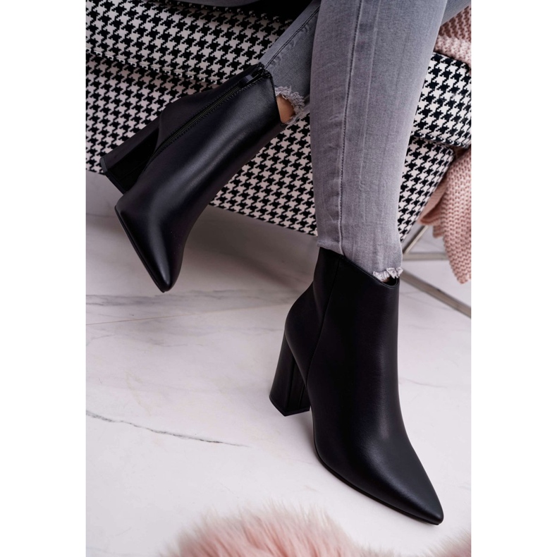 SEA Ženske čizme na petu u crnoj boji Felino crna 2