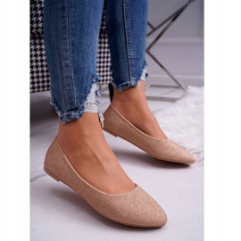 PS1 Ženske balerinke sa sjajem ružičasto zlato Fifi zlatni 1