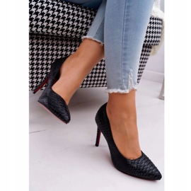 Lu Boo Crna zmijska koža Stilettos SnakeDream 2