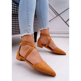 PS1 Ženske balerinke od antilopa u Spitz Camel Vontare smeđa 1