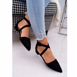 PS1 Ženske balerinke od antilopa u Spitz Black Vontare crno 1