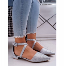 PS1 Ženske sjajne balerinke u Spitz Silver Vontare siva 1