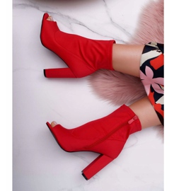 PS1 Ženske gležnjače Lycra Open Toes Red Red crvena 2