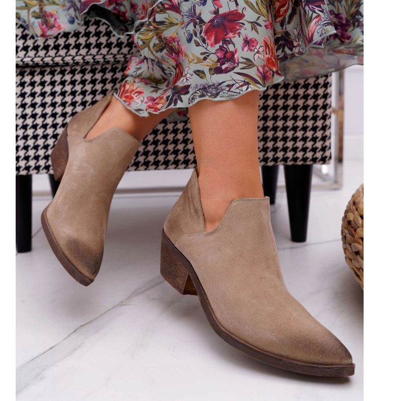 Nicole Ženske čizme bež proljetna koža Anabella 2