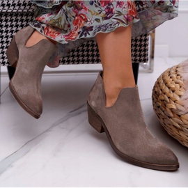 Nicole Ženske proljetne kožne čizme Cappuccino Anabella bež 2