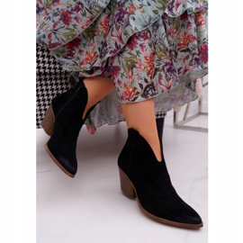 Nicole Ženske crne kožne čizme na Chavai peti crno 2