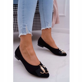 Nicole Ženske crne antilop balerinke Portes crna 2