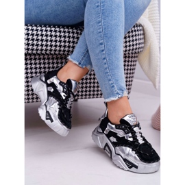 Ženske sportske cipele Big Star by Daniel Lopez Crna srebrna FF274A527 crno siva 2