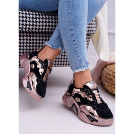 Ženske sportske cipele Big Star Daniel Lopez crno -zlatne FF274A528 crna žuta boja 2