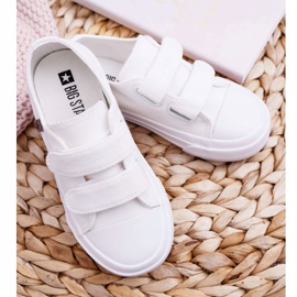 Big Star Dječje tenisice Dječja velika zvijezda s čičak bijelom FF374096 bijela 2