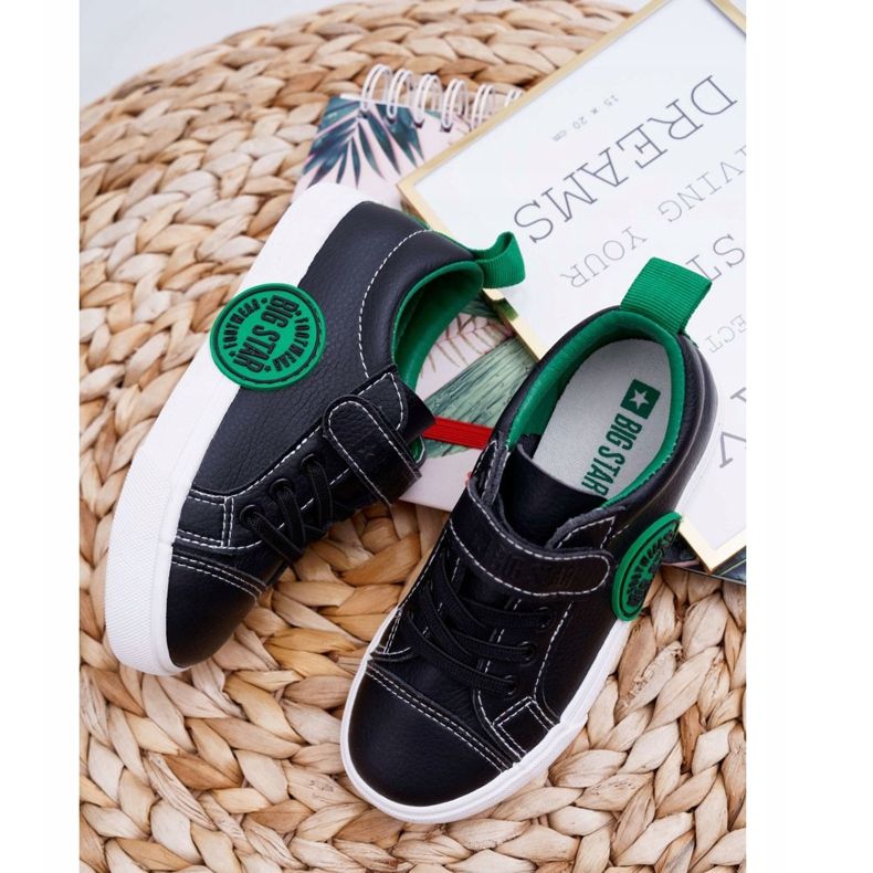 Dječje cipele Tenisice Big Star s čičak crnom FF374087 crna 2