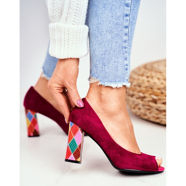 Ženske pumpe Sergio Leone Suede Fuchsia PB135 Budi moja! ružičasta 2