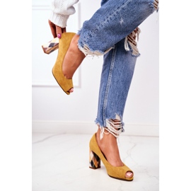 Ženske pumpe Sergio Leone Suede Yellow PB135 Be Mine! žuta boja 1