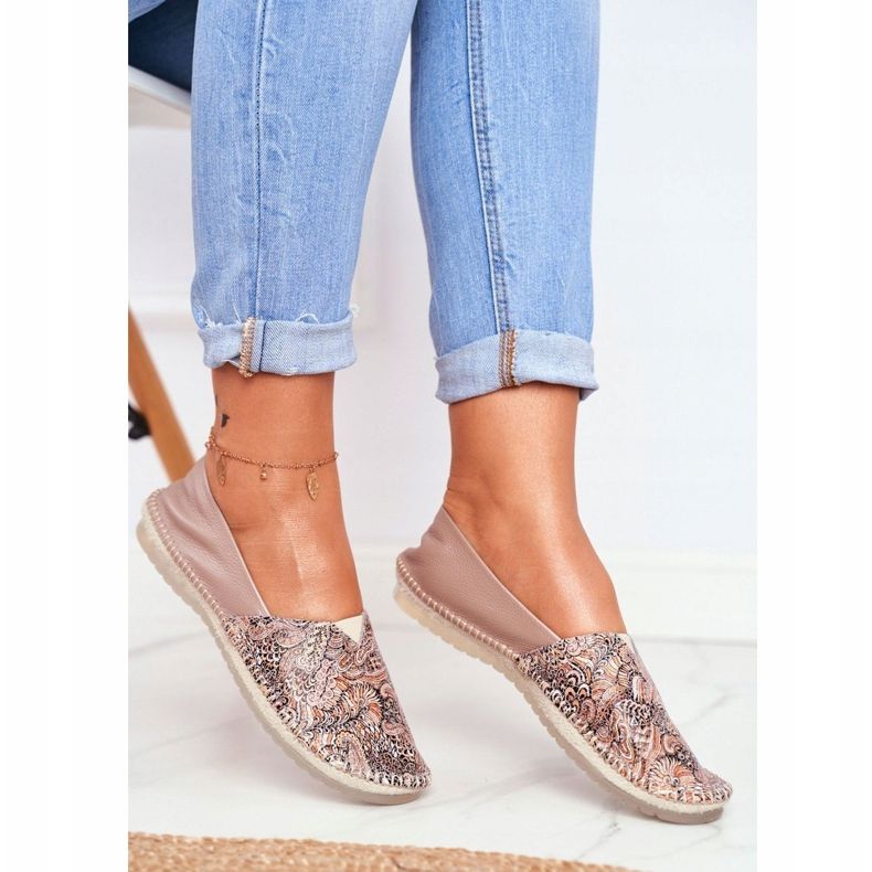 Ženske balerinke Maciejka Kožna Bež 01930-59 / 00-0 1