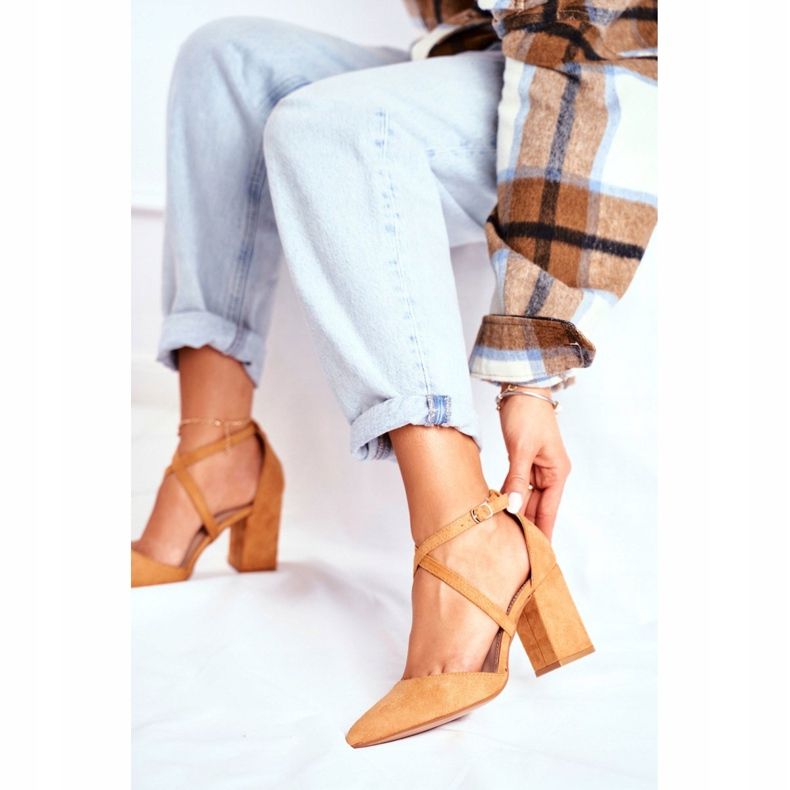 PS1 Ženske pumpe na peti u prometu Spitz Camel smeđa 2