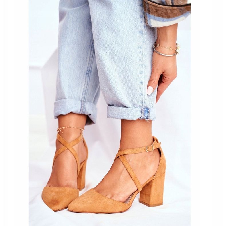 PS1 Ženske pumpe na peti u prometu Spitz Camel smeđa 1