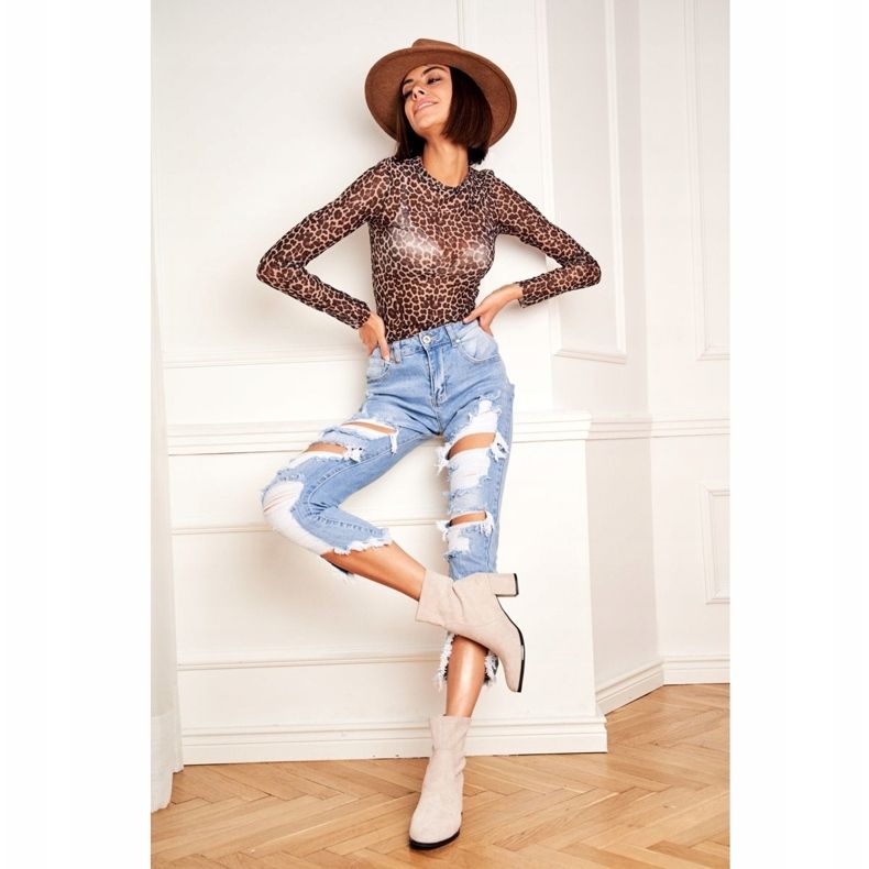 Ženske čizme na štiklu Sergio Leone Slip Grey LikeStar siva 1