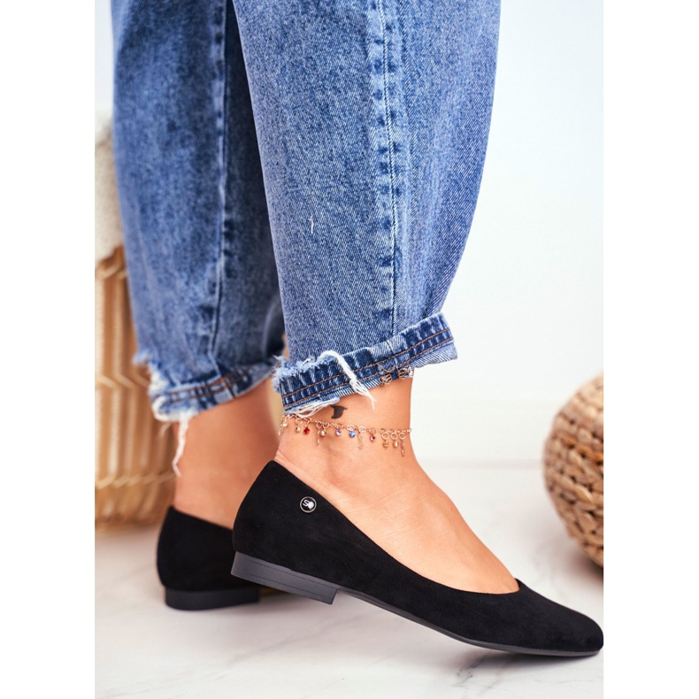 Ženske balerinke od antilopa Sergio Leone BL611 Black Nemsis crna 2