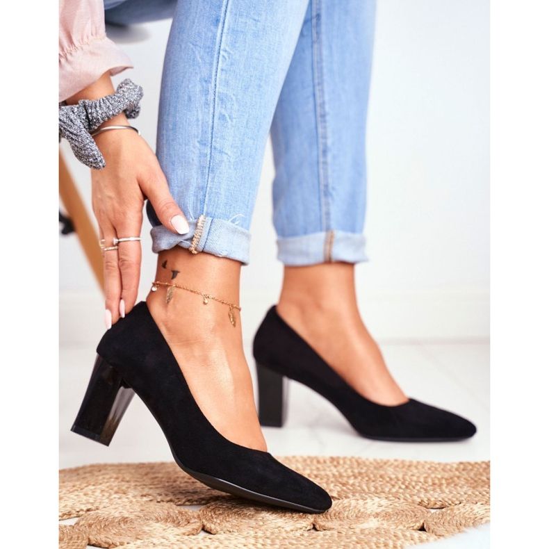 Ženske pumpe Sergio Leone PB403 Suede Black Herline crna 1