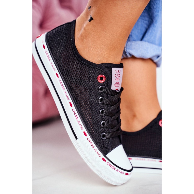 Ženske tenisice Cross Jeans Black Mesh FF2R4015C crna 2