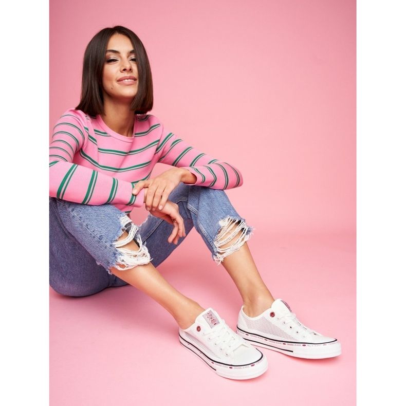 Ženske tenisice Cross Jeans White Mesh FF2R4016C bijela 1