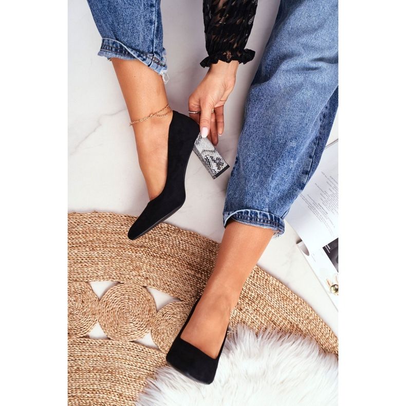 Ženske pumpe na petu Sergio Leone crne PB216 crna 1