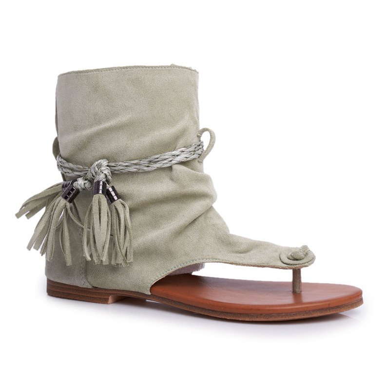 SEA Ženske sandale Japanke sa drškom zelene SL1011 Madrit zelena 1