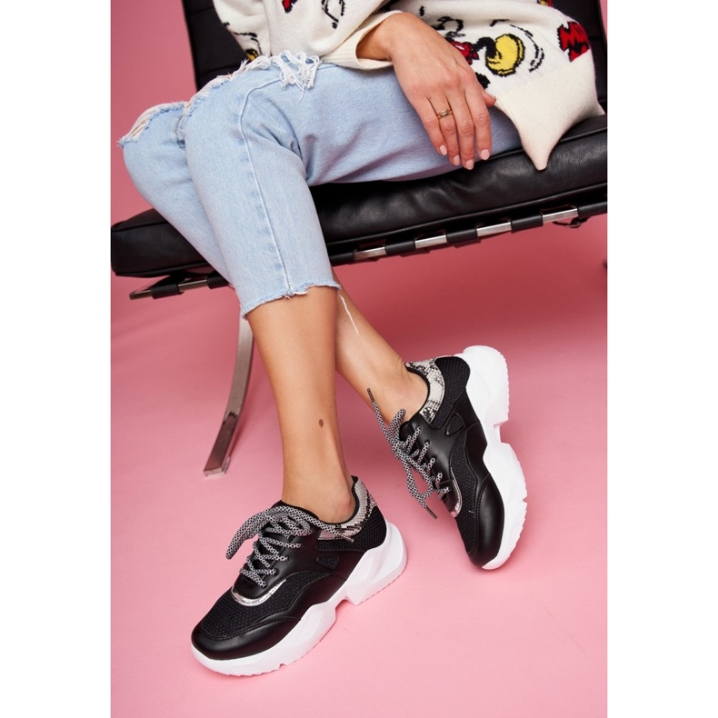 PS1 Ženske sportske cipele Snake Black Giselle crna 1