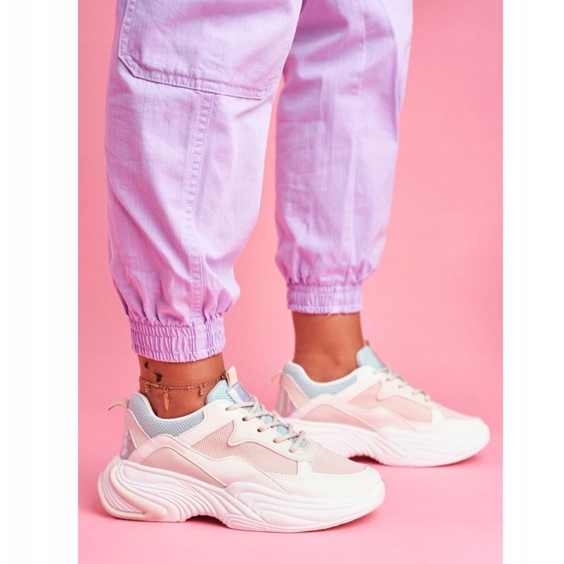 PS1 Ženske sportske cipele Šarene bež boje Pinner bijela 2