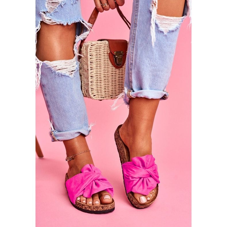 PS1 Ženske papuče na plutenim mašnicama Fuchsia Felis ružičasta 1