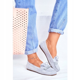 BUGO Ženske mokasine Suede Blue Velucci plava 1