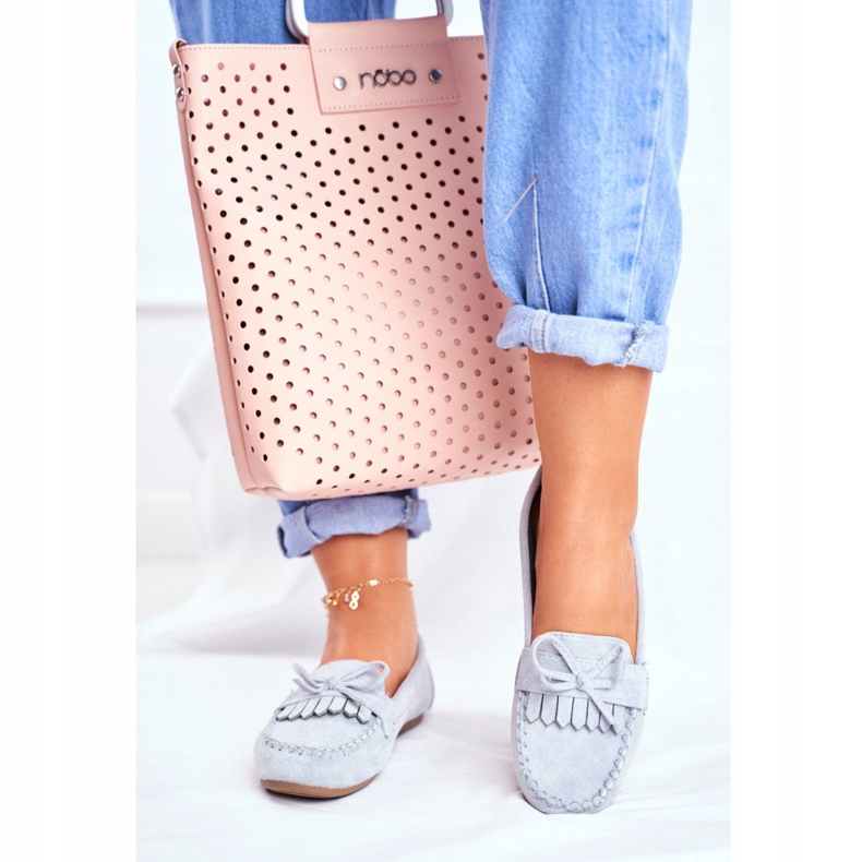 BUGO Ženske mokasine Suede Blue Velucci plava 2