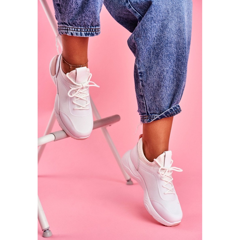 BUGO Ženske sportske cipele ružičaste i bijele boje Fellen bijela ružičasta 1