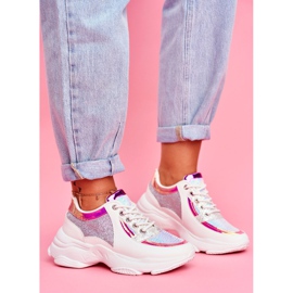 BUGO Ženske sportske cipele Glitter White Vebi bijela 2