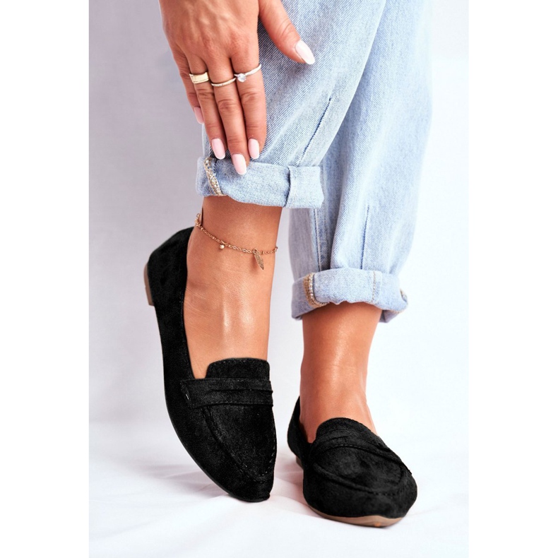 BUGO Ženske mokasine Suede CH-1M6 Black Laveria crna 1