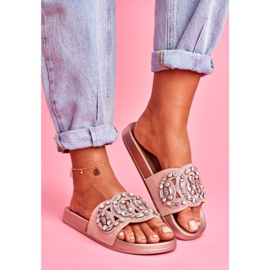 PS1 Ženske papuče s kristalima Ružičasto zlato Audrey ružičasta žuta boja 1