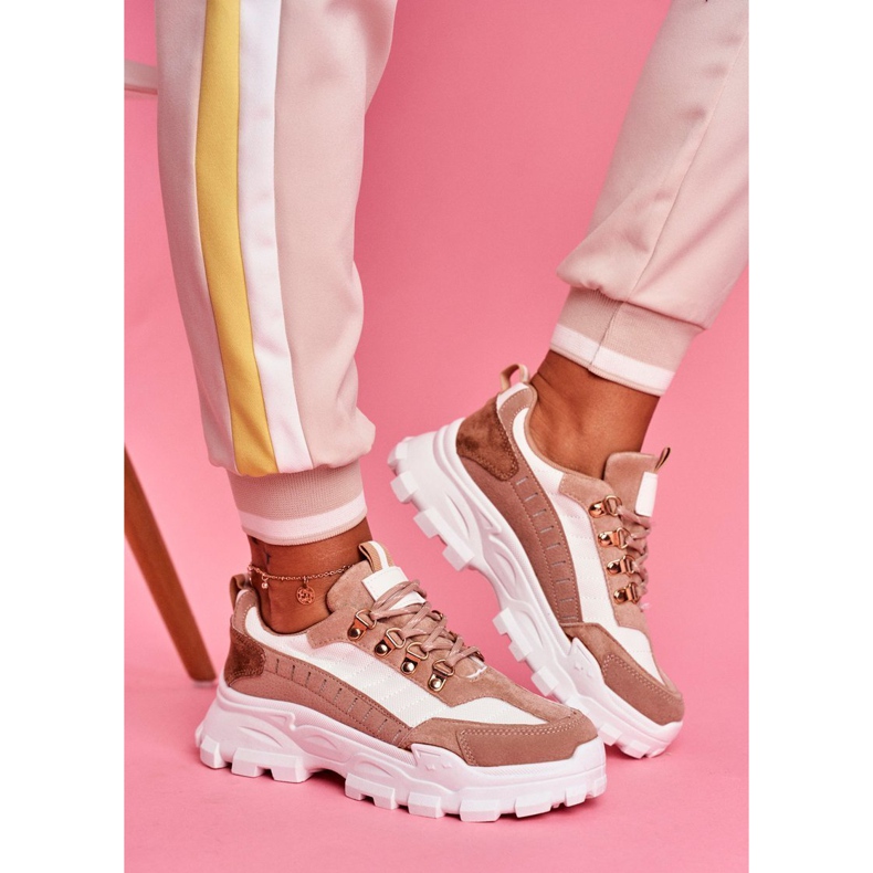 SEA Ženske sportske cipele bež i bijele palme bijela smeđa 1