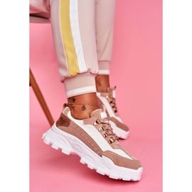 SEA Ženske sportske cipele bež i bijele palme bijela smeđa 2