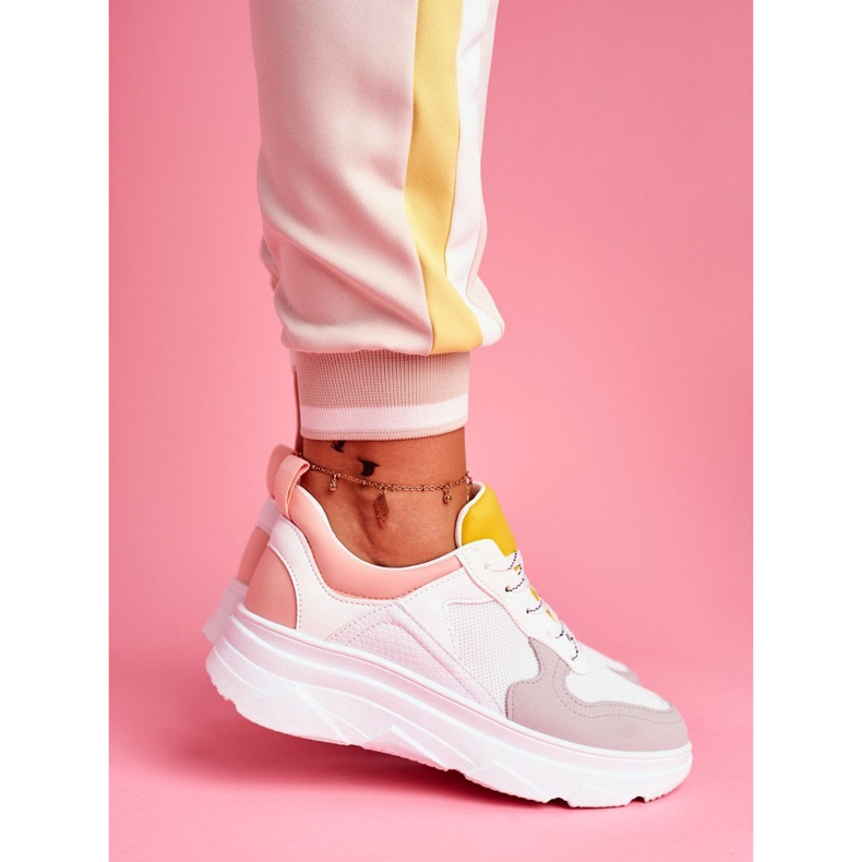 BUGO Ženske sportske cipele Pink i White Fresno bijela ružičasta 2