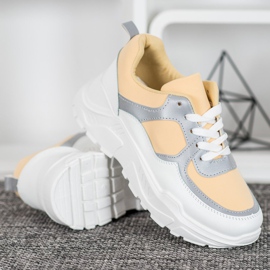 SHELOVET Klasične žute tenisice bijela žuta boja 1