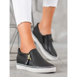 SHELOVET Crni sliponi s patentnim zatvaračem crno 2