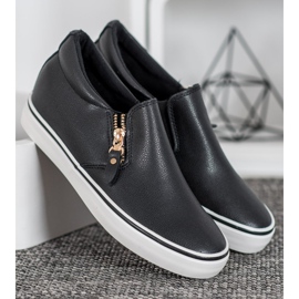 SHELOVET Crni sliponi s patentnim zatvaračem crno 1