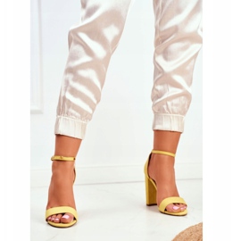 FW1 Ženske sandale na petu, antilop, žuta Anastasie žuta boja 1