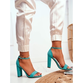 ADY Ženske sandale na petu Suede Green Anastasie zelena 1