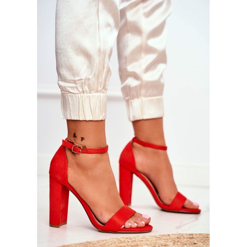 FW1 Ženske sandale na petu, antilop, narančasta Anastasie 2