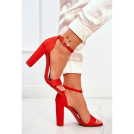 FW1 Ženske sandale na petu, antilop, narančasta Anastasie 1